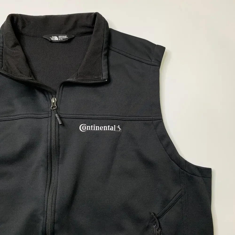 The North Face Vest Men XL Extra Large Black Ridgewall Soft Shell Midweight LOGO
